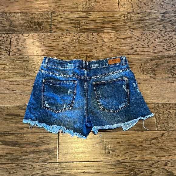 Mango Denim Cutoff Shorts High Rise Size 6 - Picture 2 of 16